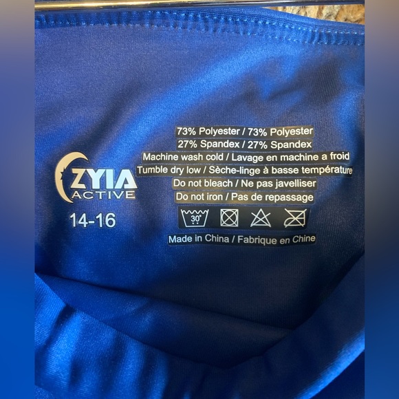 Zyia Active Light n Tight Hi-Rise 7/8 24" Leggings Blue Metallic - Picture 2 of 9